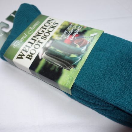 LADIES BLUE LONG WELLINGTON BOOT SOCKS SIZE 4 - 8