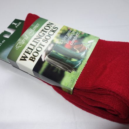 LADIES RED LONG WELLINGTON BOOT SOCKS SIZE 4 - 8