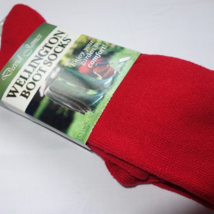 MENS RED LONG WELLINGTON BOOT SOCKS SIZE 7 - 12