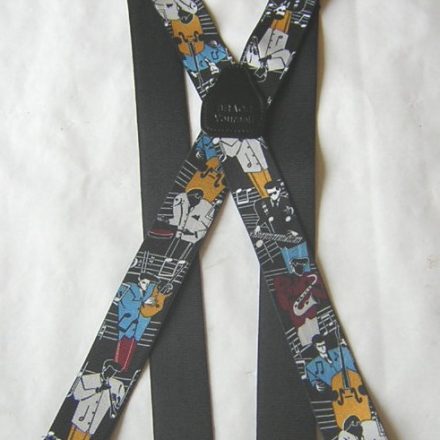 MENS MUSIC BRACES JAZZ ROCK 'N' ROLL 1 1/2" WIDE