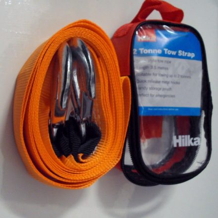 HILKA 2 TONNES HEAVY DUTY TOW ROPE STRAP TOWING CAR VAN 3.5M