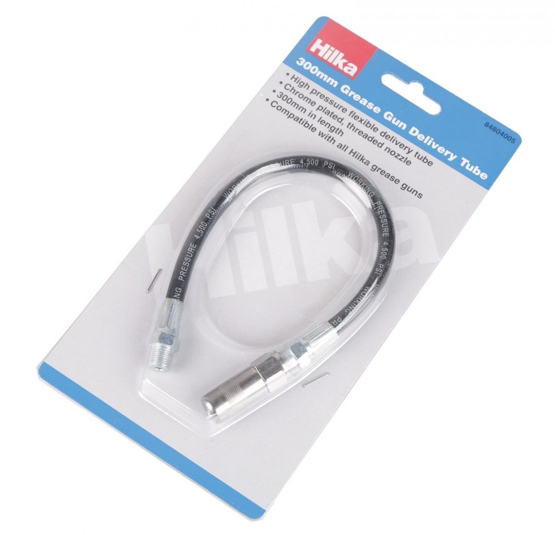 HILKA 300mm HIGH PRESSURE GREASE GUN DELIVERY TUBE HOSE FUMTools.co.uk