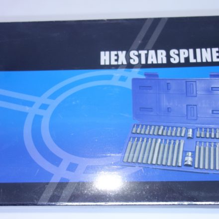 40 PIECE PRO USER HEX BIT 3/8 INCH 1/2 DRIVE TORX STAR SPLINE HEX SOCKET SET