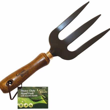 GARDEN HAND FORK WOODEN HANDLE HEAVY DUTY