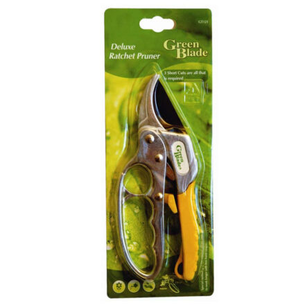 8" DELUXE GARDEN RATCHET PRUNER SHEARS SECATEURS CUSHION GRIP