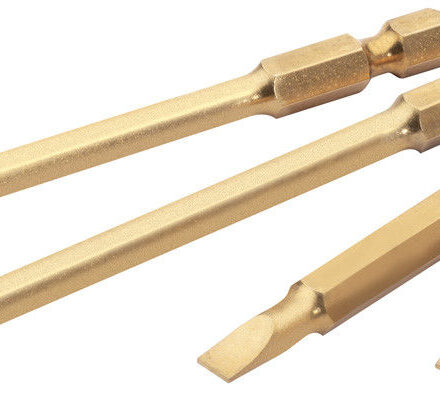 DRAPER EXPERT 6.5mm 1/4" HEX PLAIN SLOT TITANIUM BIT 100mm