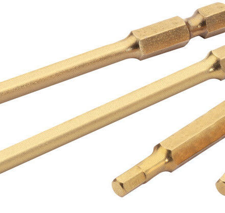 DRAPER 10771 EXPERT 3mm 1/4" HEX TITANIUM BIT 100mm x 1