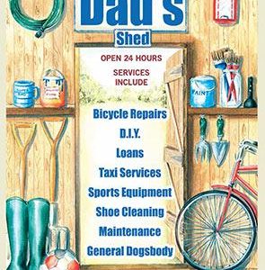 JUMBO FRIDGE MAGNET DAD'S SHED DESIGN