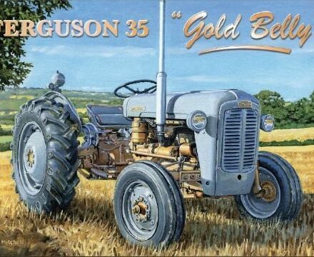 FERGUSON 35 TRACTOR 'GOLD BELLY' METAL SIGN