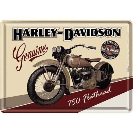 HARLEY DAVIDSON FLATHEAD MOTORBIKE MINI METAL SIGN POSTCARD