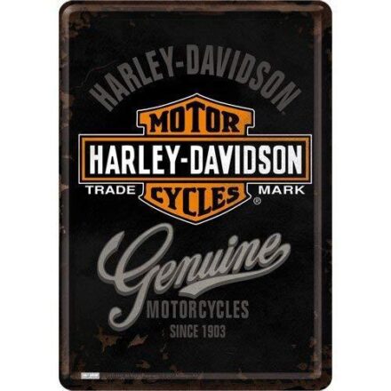 HARLEY DAVIDSON LOGO GENUINE MINI METAL SIGN POSTCARD