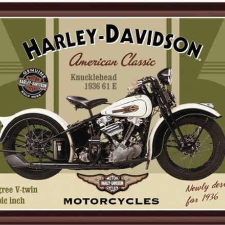 HARLEY DAVIDSON KNUCKLEHEAD MOTORBIKE MINI METAL SIGN POSTCARD