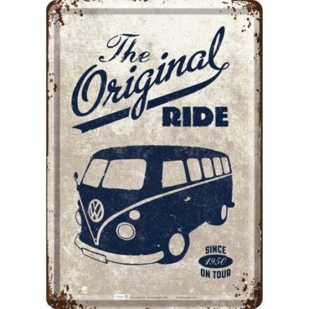 VW CAMPER THE ORIGINAL RIDE MINI METAL SIGN POSTCARD