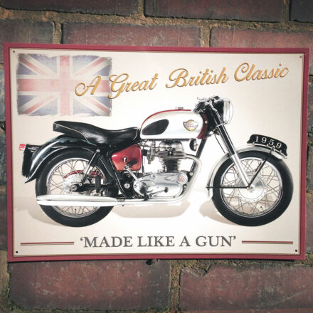 ROYAL ENFIELD CRUSADER SPORTS MOTORBIKE METAL WALL SIGN