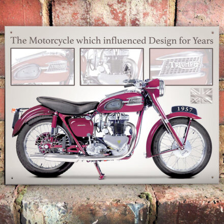 TRIUMPH SPEED TWIN MOTORBIKE METAL WALL SIGN