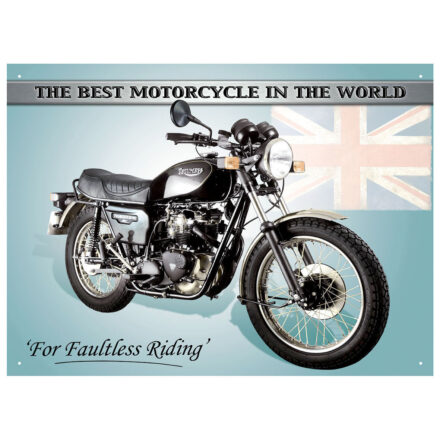 TRIUMPH THUNDERBIRD MOTORBIKE METAL WALL SIGN