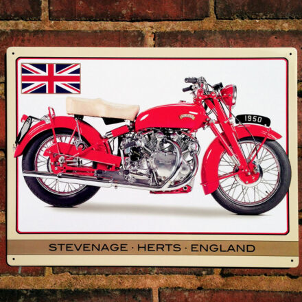 VINCENT TOURING RAPIDE MOTORBIKE METAL WALL SIGN