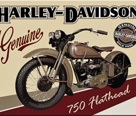 HARLEY DAVIDSON FLATHEAD MOTORBIKE JUMBO FRIDGE MAGNET