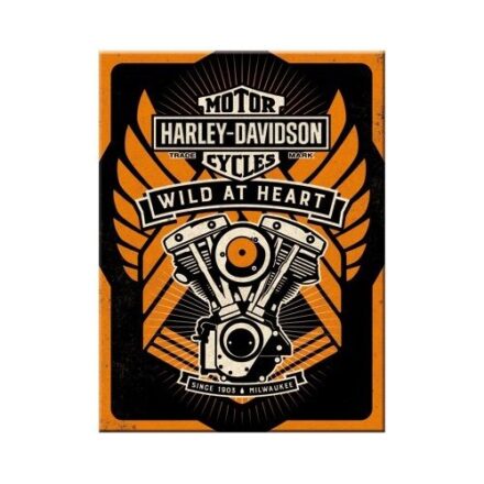 HARLEY DAVIDSON WILD AT HEART JUMBO FRIDGE MAGNET