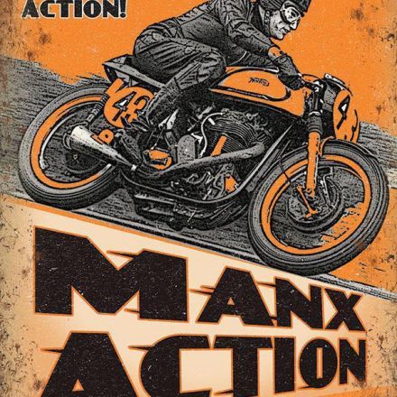 NORTON MANX ACTION MOTORBIKE JUMBO FRIDGE MAGNET