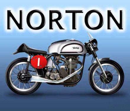 NORTON MANX MOTORBIKE JUMBO FRIDGE MAGNET