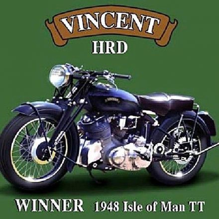 VINCENT HRD MOTORBIKE JUMBO FRIDGE MAGNET