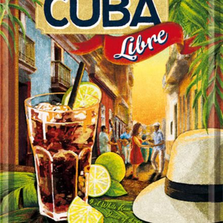 CUBA LIBRE DRINK MINI METAL SIGN POSTCARD