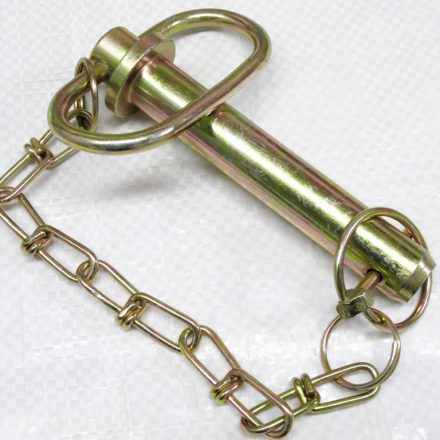 3/4" x 3 7/8" DROP HANDLE TOWING PIN WITH CHAIN TRACTOR TRAILER