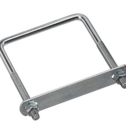 U BOLT 3/8" x 4" x 5" SQUARE END WITH NUTS AND PLATE