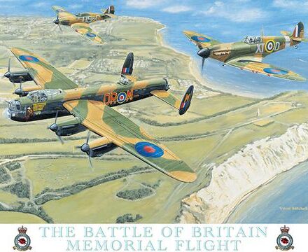 WW2 BATTLE OF BRITAIN MEMORIAL FLIGHT PLANES JUMBO FRIDGE MAGNET