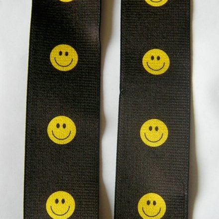 MENS BRACES SMILEY FACES ON BLACK 54" XXL 2XL