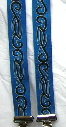 MENS BRACES CELTIC BLUE DESIGN