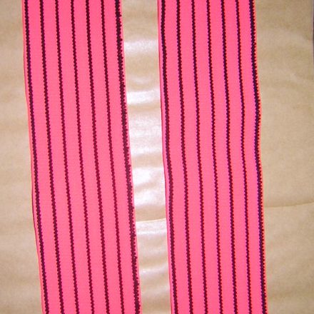 MENS BRACES ORANGE BLACK STRIPES