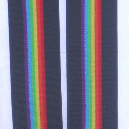 MENS BRACES RAINBOW ON NAVY BLUE