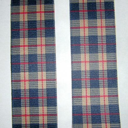MENS BRACES CREAM BLUE TARTAN DESIGN