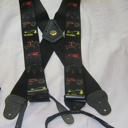 MENS CLASSIC TRACTOR BUTTON BRACES ON BLACK 54" XXL 2XL