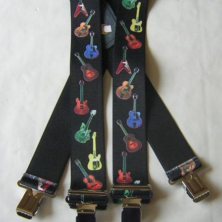 MENS BRACES MUSIC GUITARS 1 1/2" WIDE 54" XXL 2XL LONG