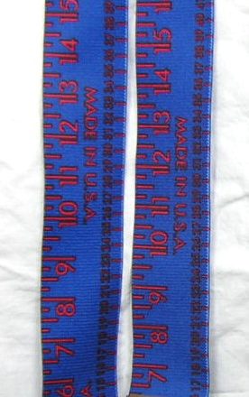 MENS BRACES NAVY RED TAPE MEASURE YARDSTICK DESIGN