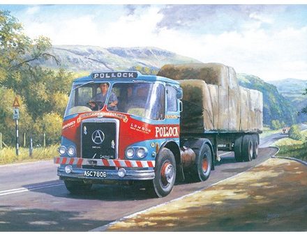 GREETING CARD ATKINSON LORRY POLLOCKS OVER CUMBRIA