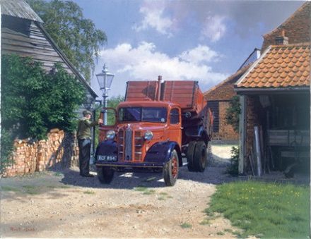GREETING CARD AUSTIN TIPPER LORRY