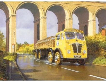 GREETING CARD LORRY WITH BUILDING BRICKS