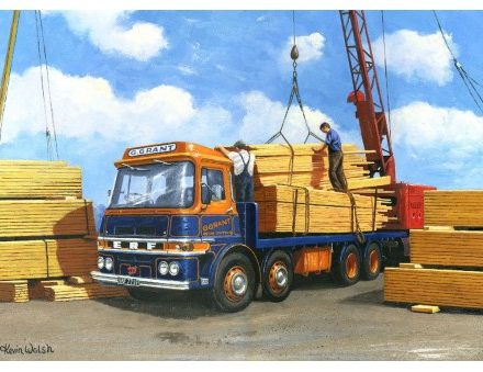 GREETING CARD ERF LORRY AT THE DOCKS
