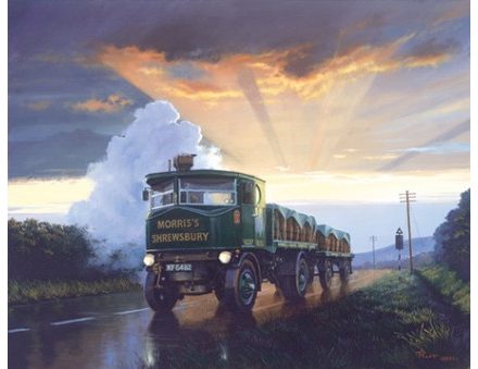 GREETING CARD MORRIS SENTINEL STEAM LORRY