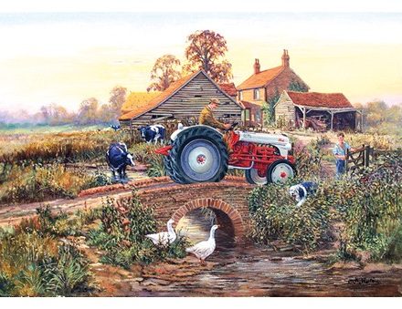 GREETING CARD FORD TRACTOR HOME COMING