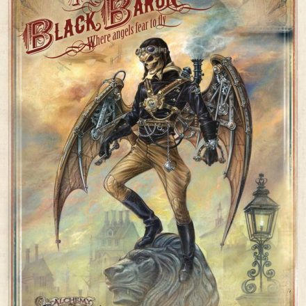 ALCHEMY STEAMPUNK BLACK BARON JUMBO FRIDGE MAGNET