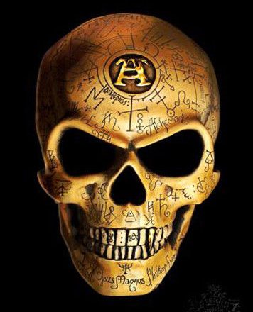 ALCHEMY OMEGA SKULL JUMBO FRIDGE MAGNET