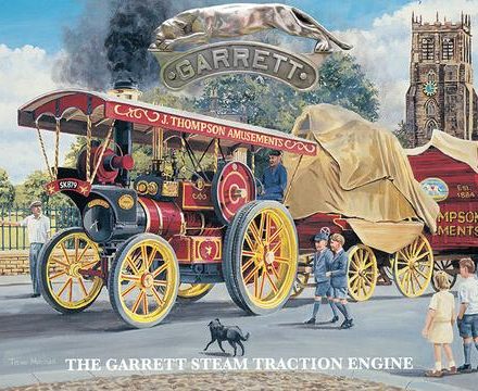 GARRETT STEAM TRACTION ENGINE JUMBO FRIDGE MAGNET