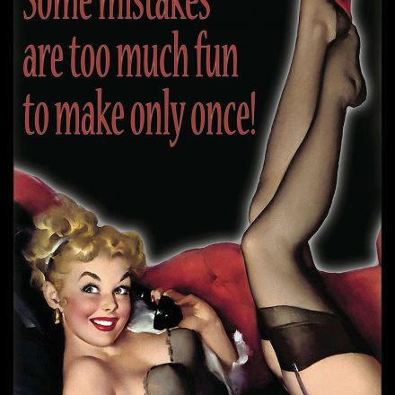 SEXY LADY SOME MISTAKES ARE FUN JUMBO FRIDGE MAGNET