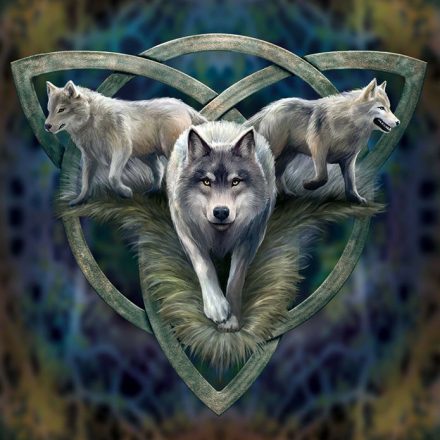 WOLF TRIO ANNE STOKES FANTASY ART BLANK GREETING CARD