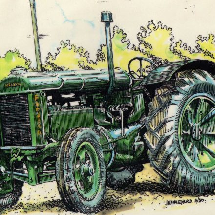 FORDSON N GREEN LIVERY CLASSIC TRACTOR PRINT 8" X 5"